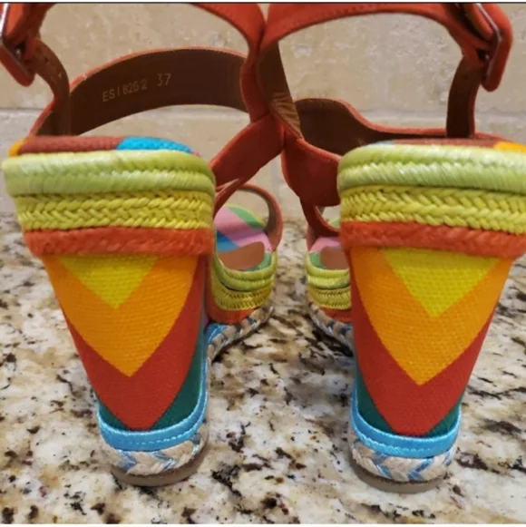 Valentino Colorful Wedge Sandals - Picture 7 of 10